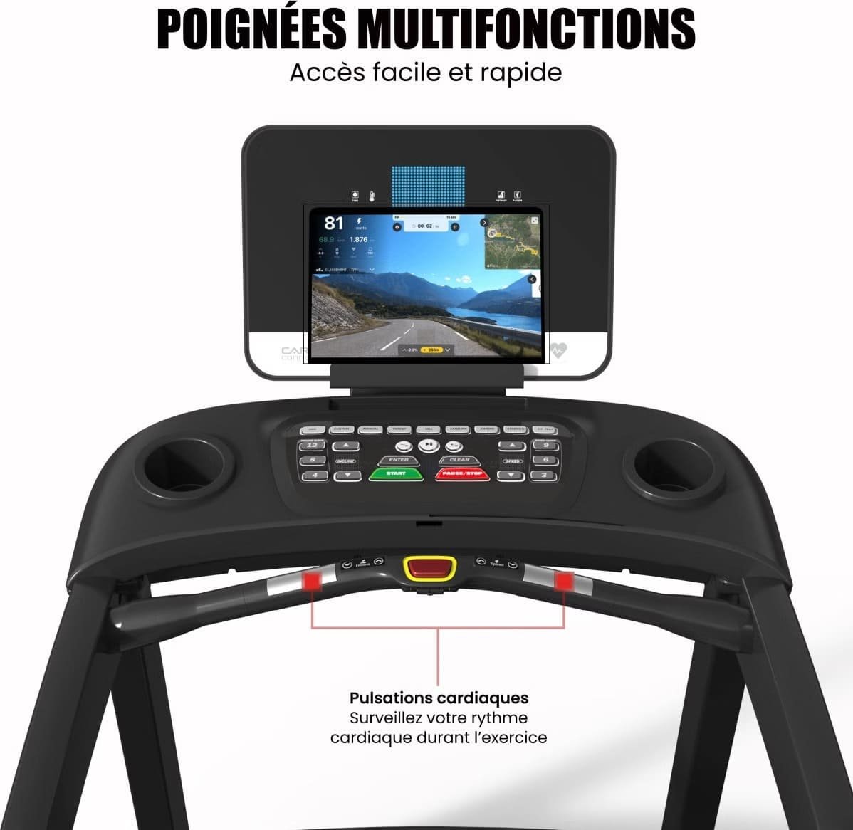 Tapis de course professionnel - 24km/h - CARE - ZEPHYR 3 Tapis de course professionnel - 24km/h - CARE - ZEPHYR – Image 3